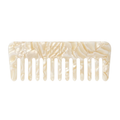Wide Comb — Ivory Marble