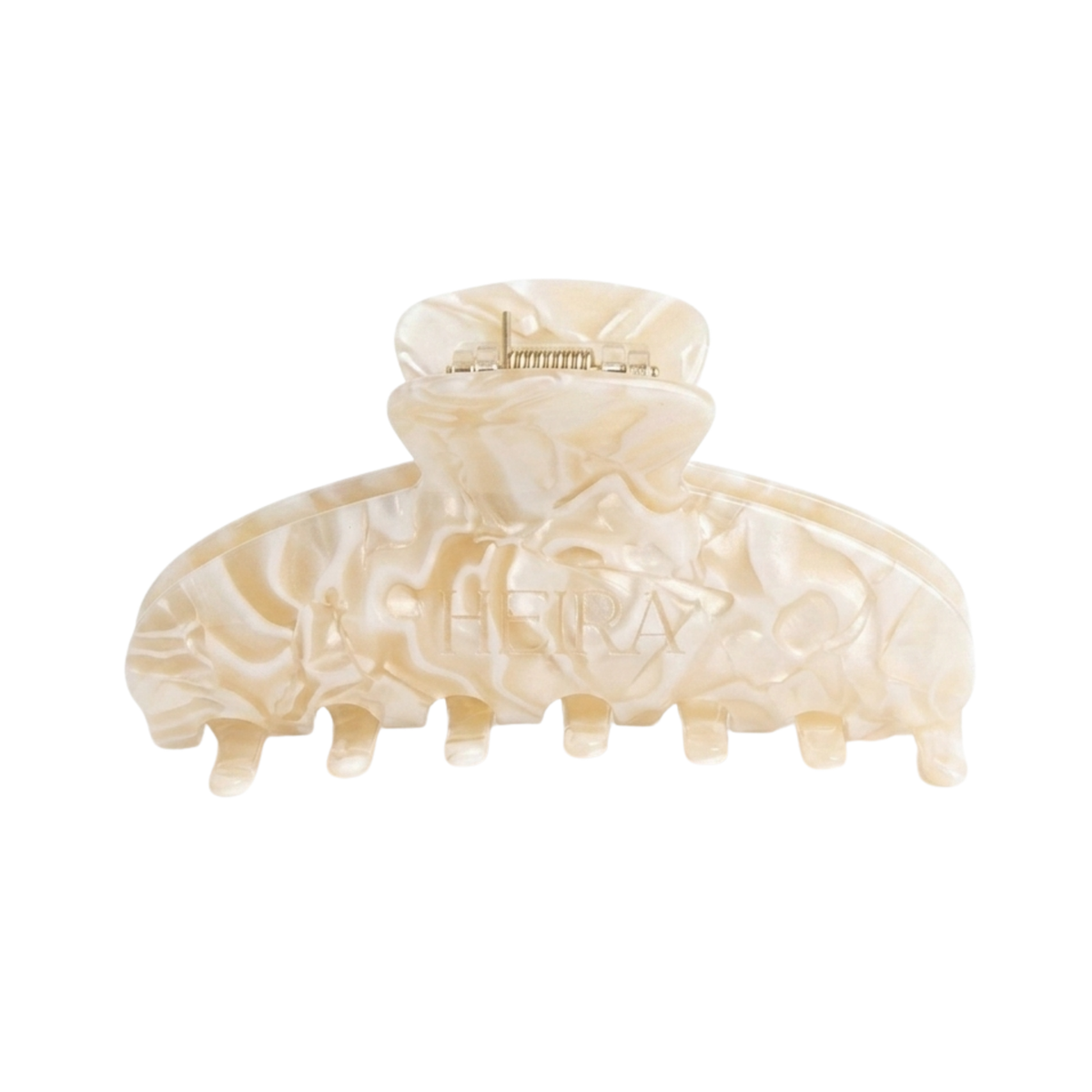 Signature Claw Clip — Ivory Marble