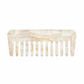 Wide Comb — Ivory Marble